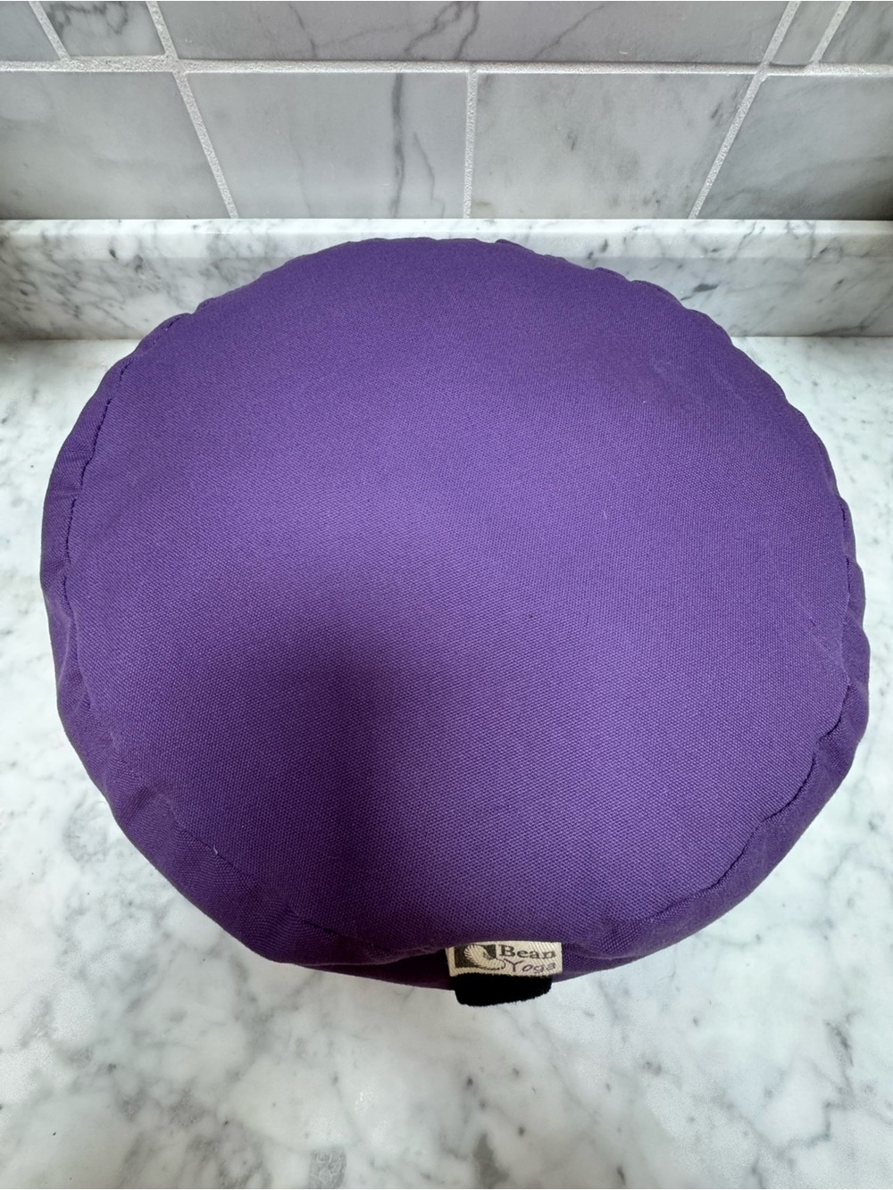 Bean Yoga Zafu Round Meditation Cushion by - Purple